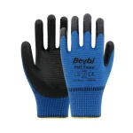 Beybi Lacivert PN5 Zebra Polyester Örme Nitril Eldiven